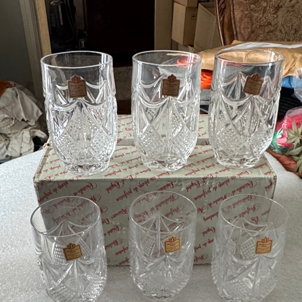 Vintage Hochwertiges Bleikristall Crystal Clear Glass Set made in Germany - Picture 1 of 8